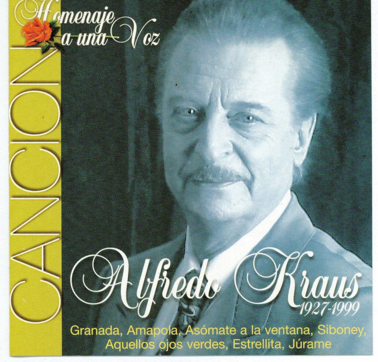 A TODA ZARZUELA ALFREDO KRAUS HOMENAJE A UNA VOZ CANCIONES