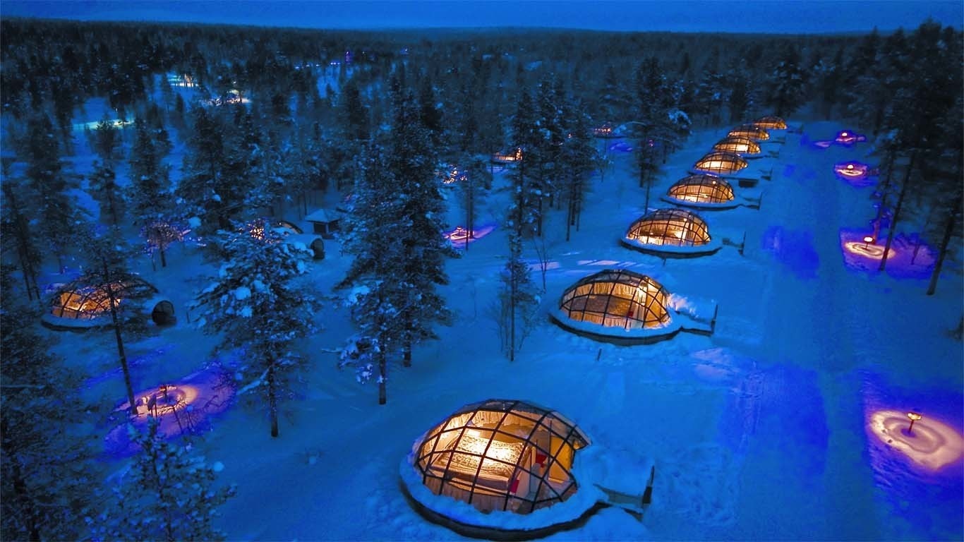 Kakslauttanen, Saariselkä, Finland - 15 Incredible Hotel Rooms Where You Can Sleep Under The Stars.
