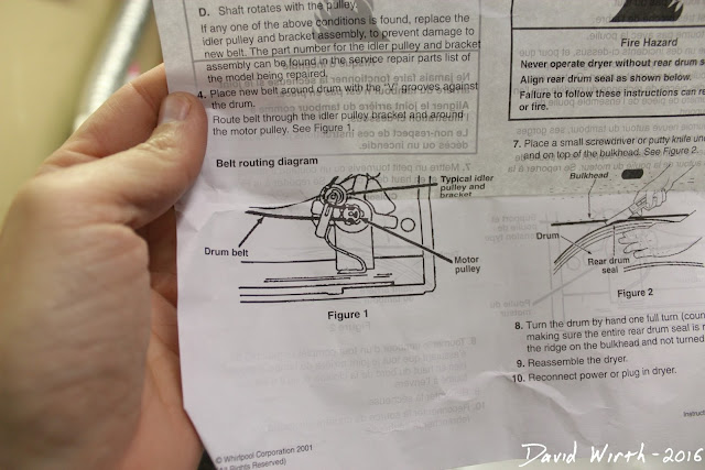 how to install dryer belt