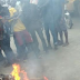 Graphic Photos: Suspected thief burnt to death by angry mob in Lagos