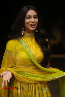 Actress Pallavi Subhash Stills in Yellow Dress at Naruda Donaruda Audio Launch  0134