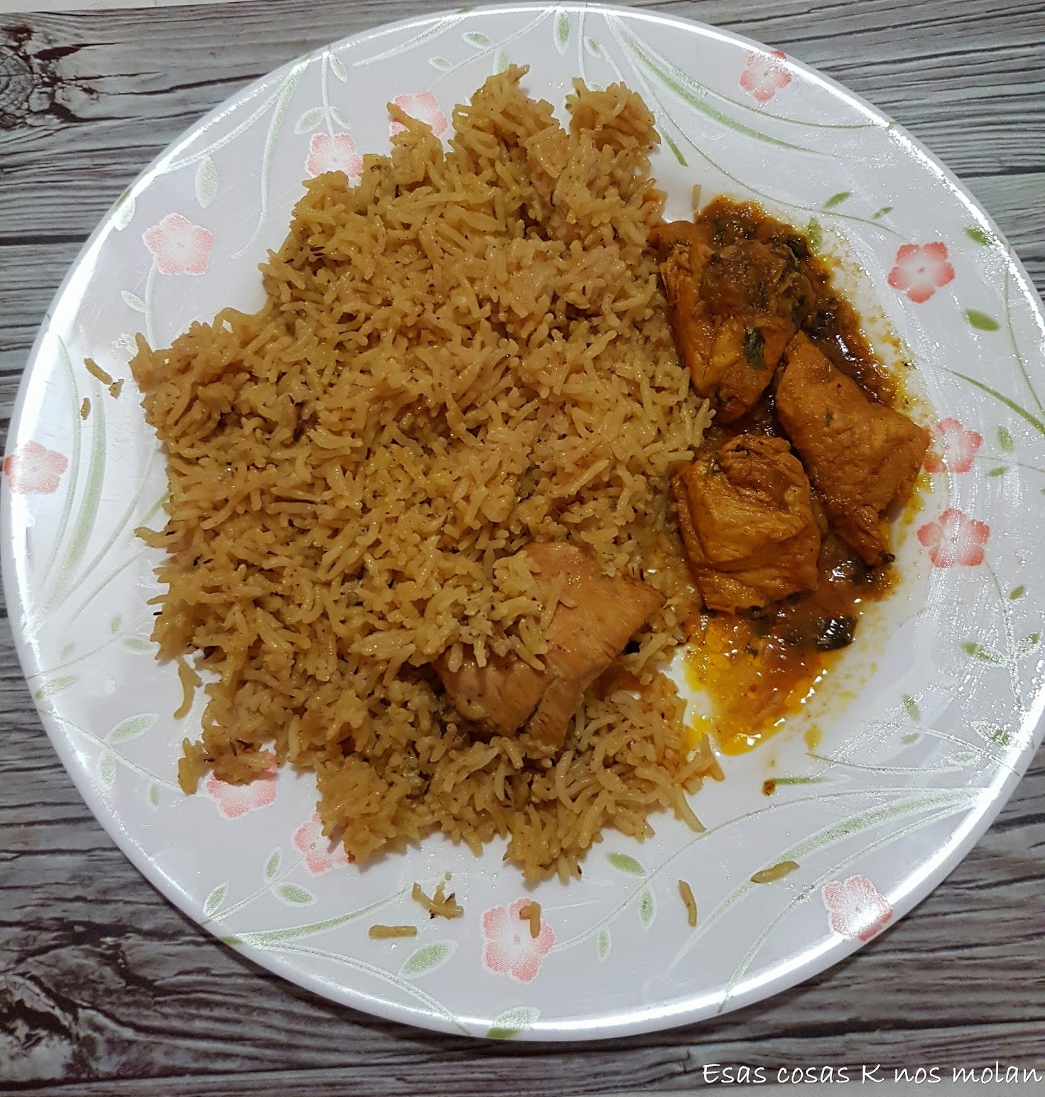 Esas cosas K nos molan Arroz con pollo estilo indio Biryani