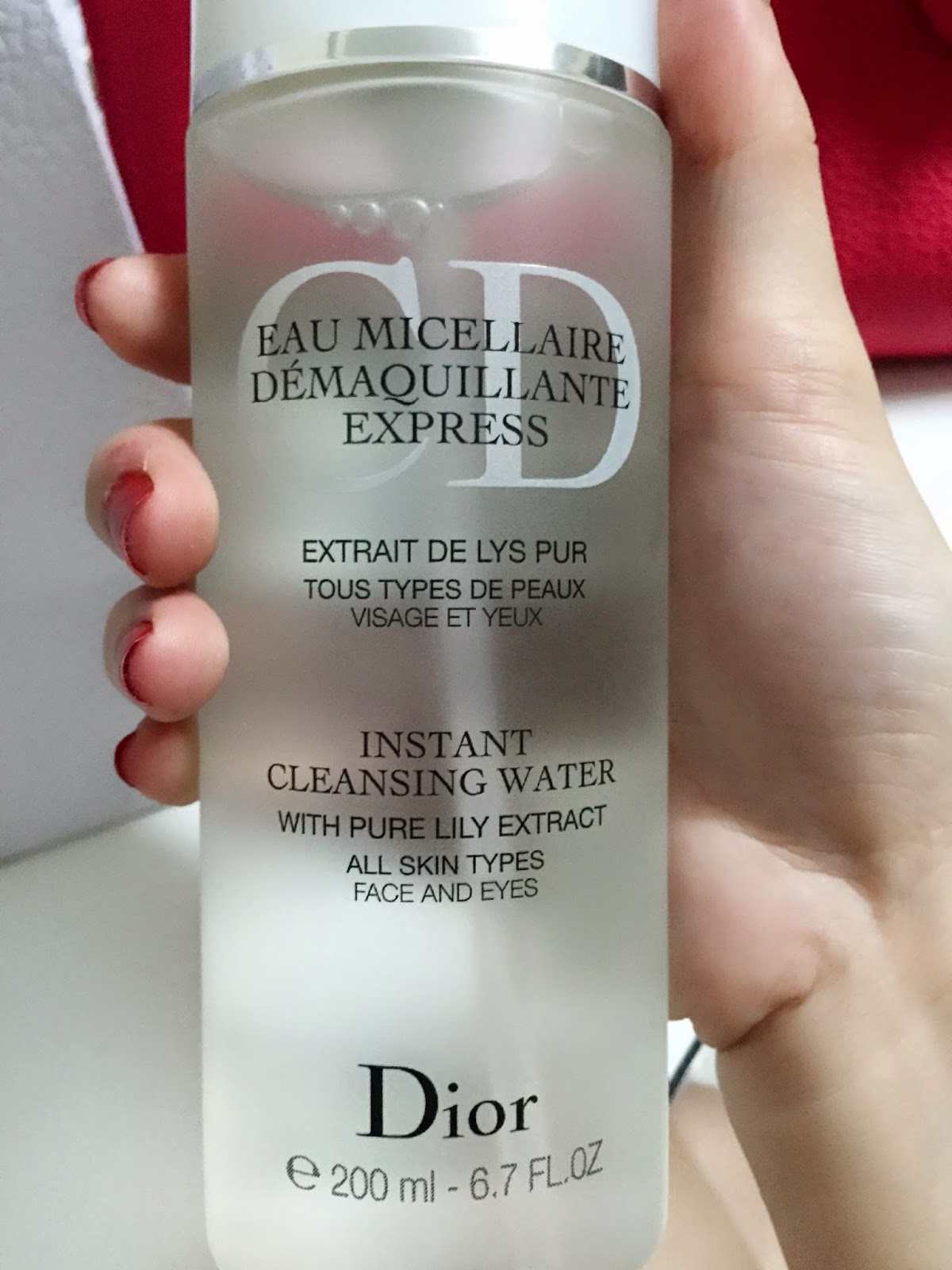 dior cleansing water