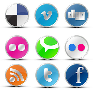 Round Vista like social icons Round Vista like social icons