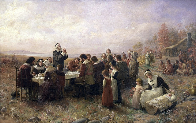 Jennie Augusta Brownscombe - The First Thanksgiving at Plymouth