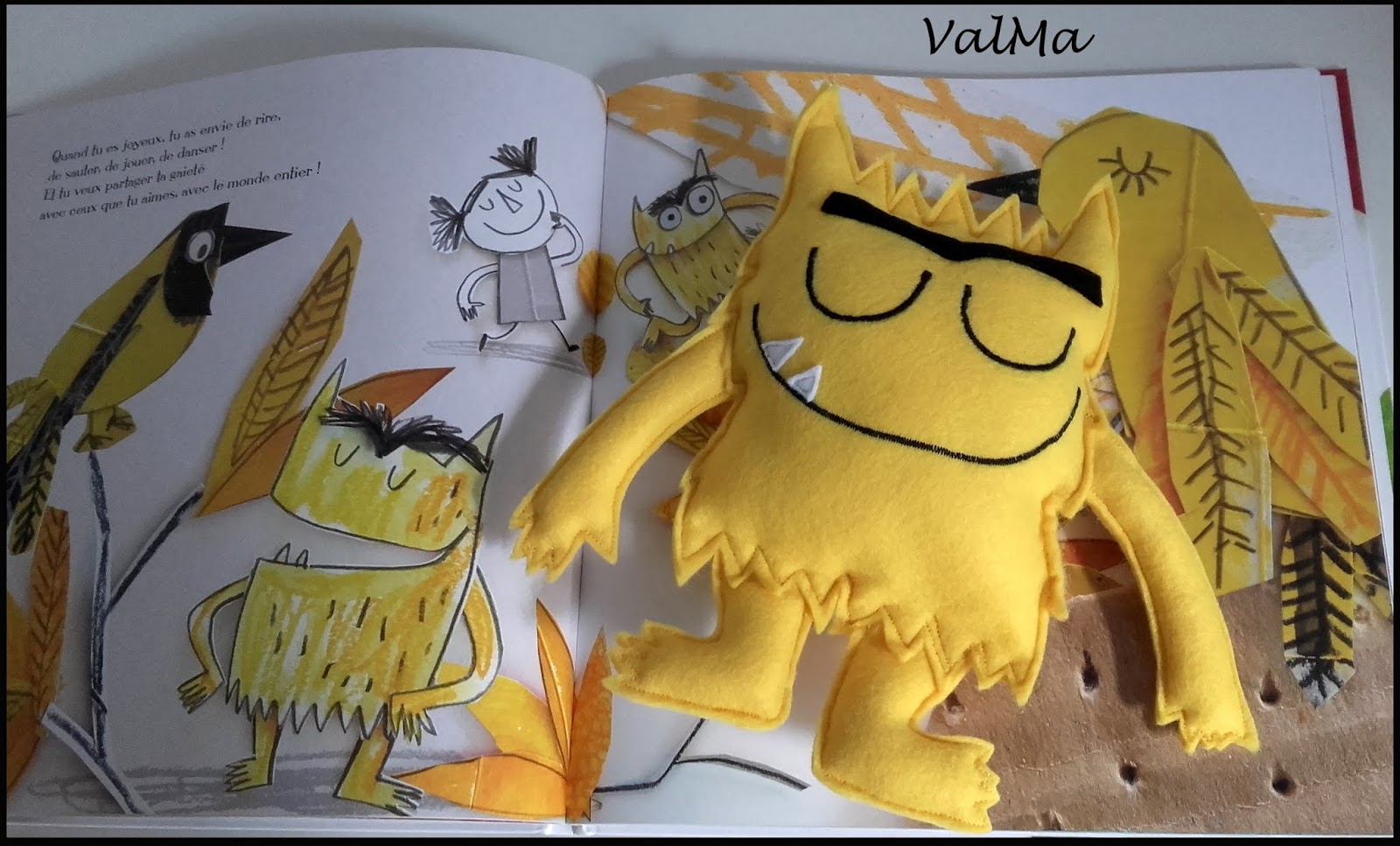 DIY – Couture fabrication des monstres du livre la couleur des émotions –  Happy AssMat