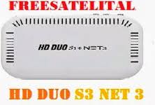 Atualizacao do receptor freesatelital HD Duo S3 +NET3 V3.50