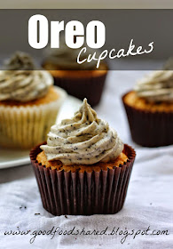 Very easy to make and even easier to eat, Oreo cupcakes. The perfect treat for the whole family. Goodfoodshared.blogspot.com
