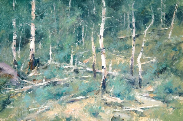 by Matt Smith, "Boulder mountain Aspens" - oil | pinturas, obras de arte by Matt Smith, "Boulder mountain Aspens" - oil | pinturas, obras de arte, imagenes bellas de paisajes, american art.