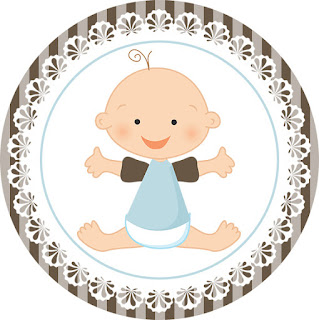 Bebé Niño: Mini Kit para Imprimir Gratis. Toppers o Etiquetas para Imprimir Gratis de Bebé Niño.