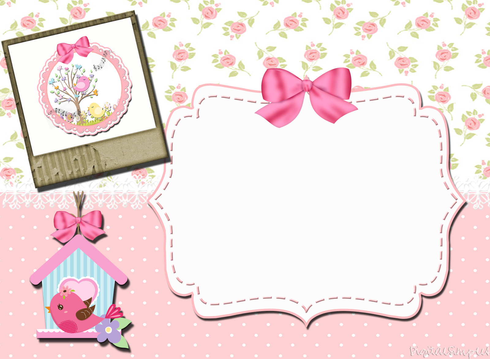 Beauty Birds Free Printable Invitation Box Image And Backgrounds Oh My Quinceaneras