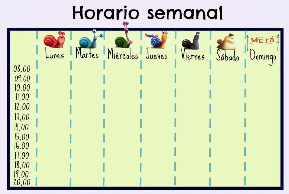 mi aula virtual 3 0 confección de mi organizador semanal horario semanal