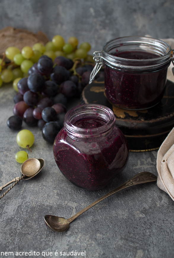 Nem acredito que é saudável!: Geleia de uva sem açúcar. Sugarfree grape  jelly