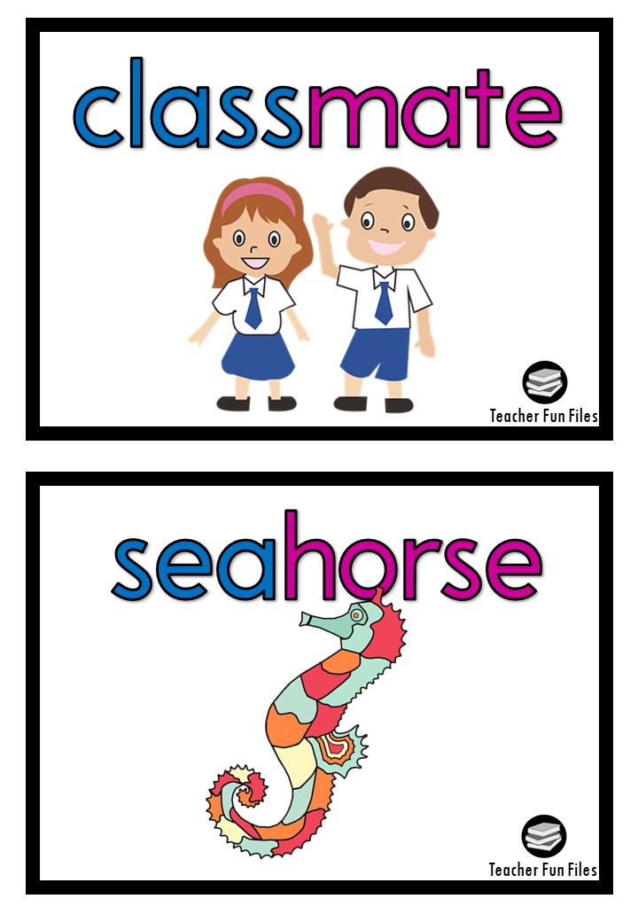 Teacher Fun Files Compound Words Flashcards