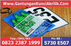 cara pemesanan gantungan kunci sablon akrilik full colour untuk oleh oleh, mencari gantungan kunci sablon akbid dari bahan akrilik berkualitas bagus, kontak gantungan kunci sablon PMI/PMR dari bahan akrilik harga murah dan unik