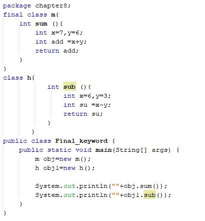 How to use final keyword in java Programming. - Sajib313