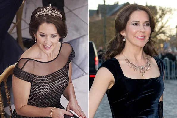 Crown Princess Mary wore a new diamond tiara at the gala dinner. 