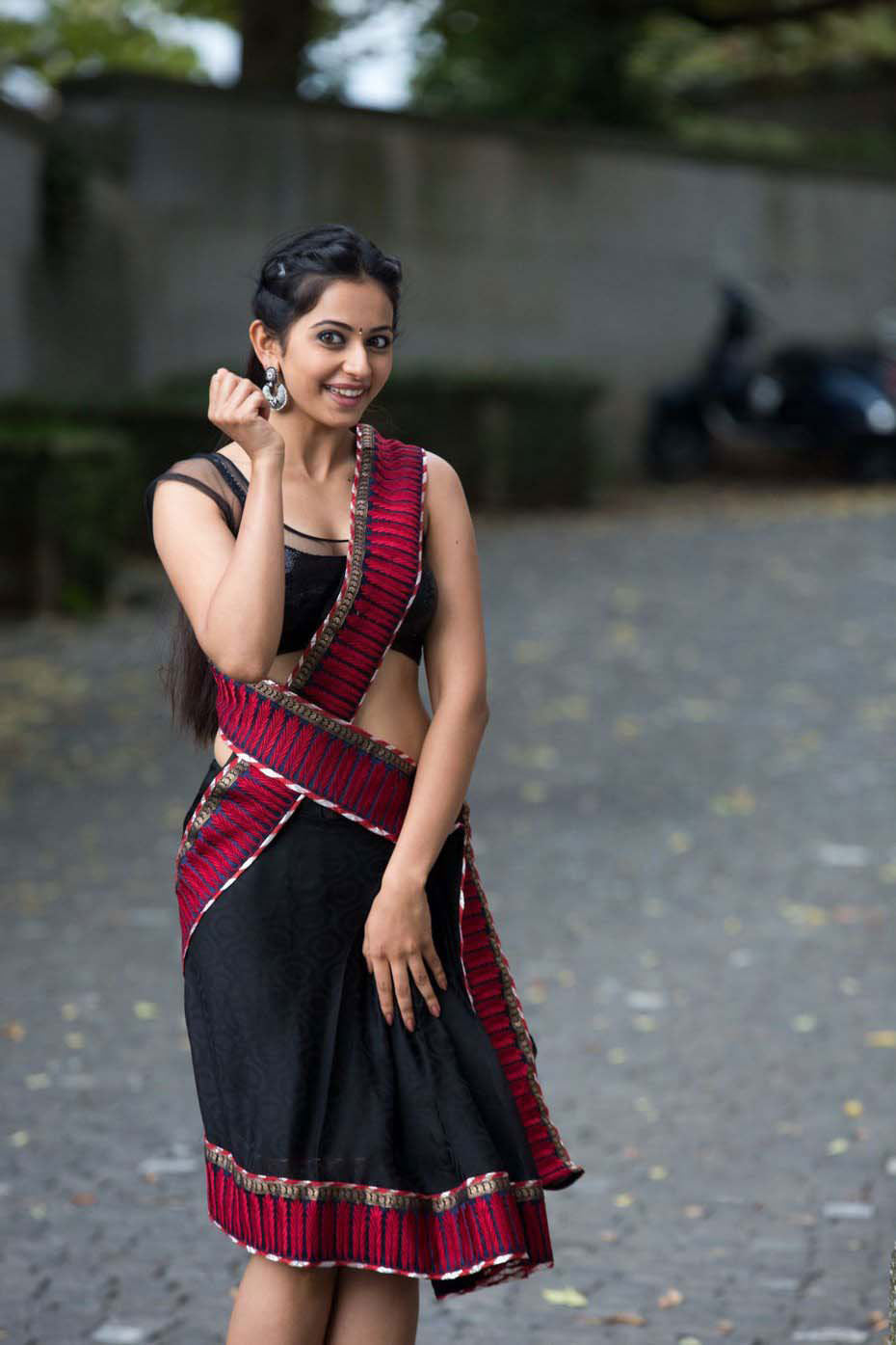 Actress Rakul Preet Singh Glamorous In Half Saree Pics