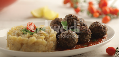Meatballs with Smokey Eggplant Pulp Recipe g jar Al Wadi Al Akhdar Pulp of Grilled Eggplant Meatballs with Smokey Eggplant Pulp Recipe