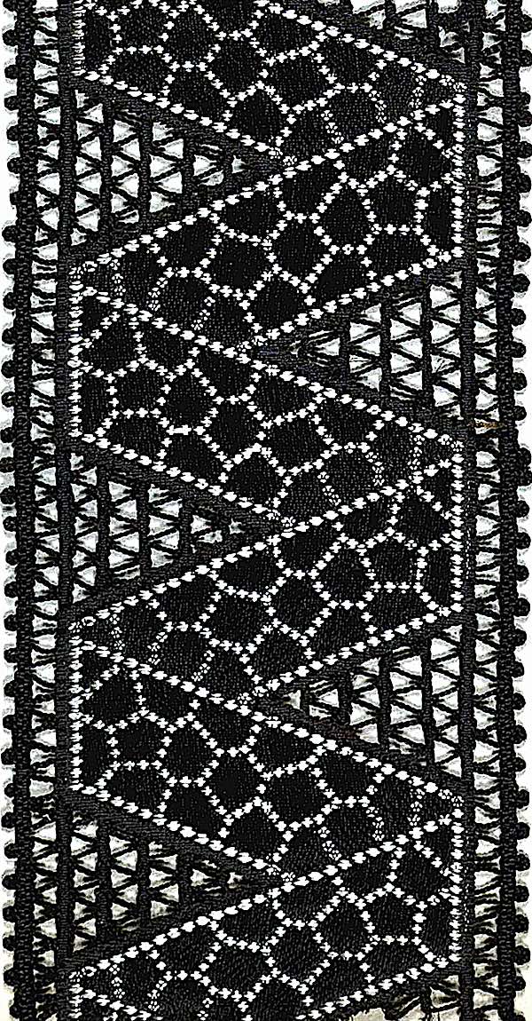 1840s French lace 1840s French lace photograph, zigzag