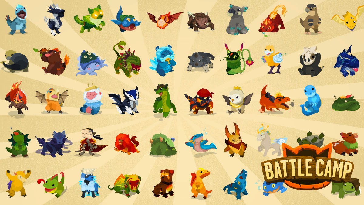 characters from Battle Camp mobile game