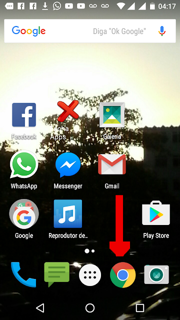 Navegador no smartphone Moto G 3ª geração