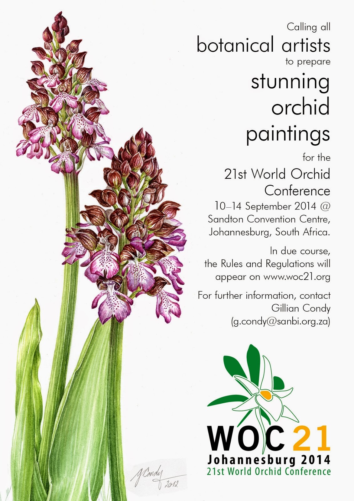 Botanical Artists Association of Southern Africa 21st World Orchid
