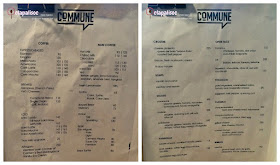 Commune Cafe + Bar Menu