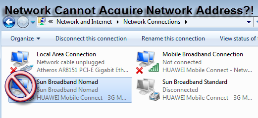 Network Cannot Acquire Address Solved Network Cannot Acquire Address Solved
