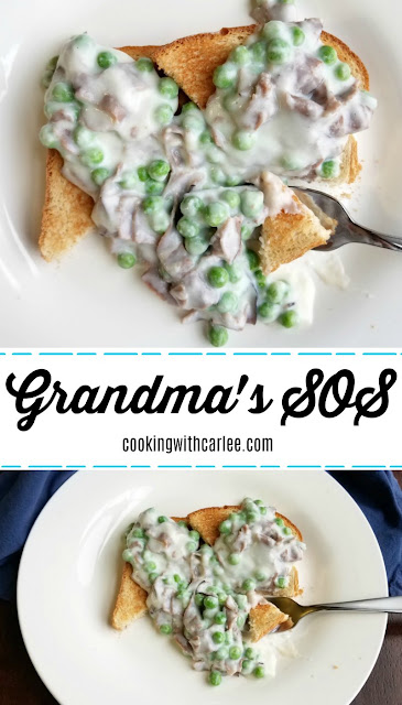 This vintage favorite is frugal but delicious. Sometimes the best recipes are born out of necessity and this one is a really quick and comforting dinner. SOS is on the table in less than 15 minutes!