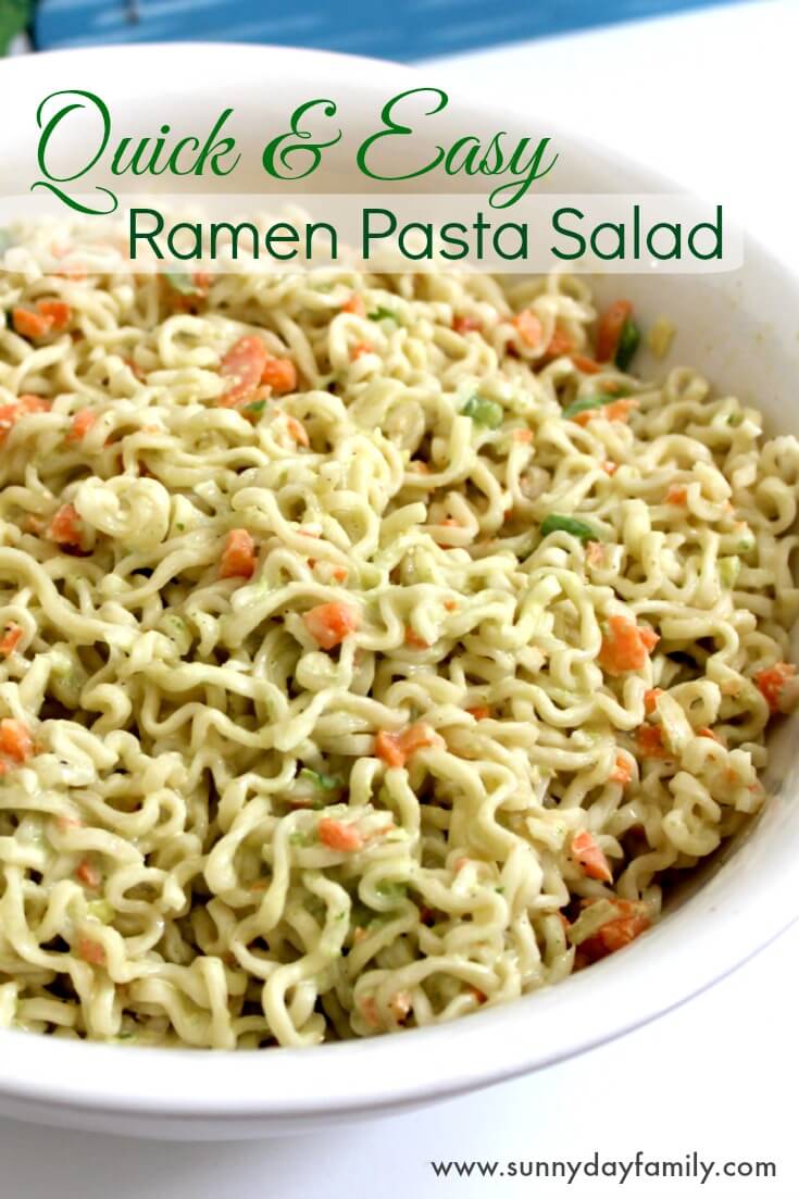 Quick and Easy Ramen Pasta Salad Sunny Day Family