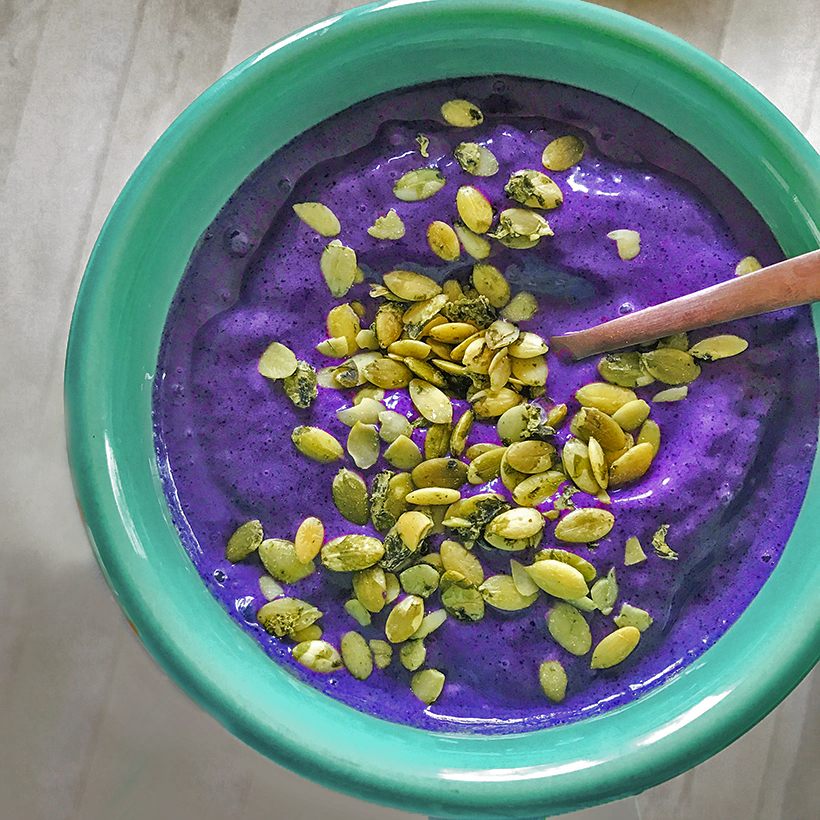 Wild Blueberry Pumpkin Seed Protein Smoothie