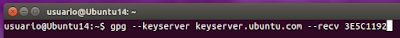 gpg --keyserver keyserver.ubuntu.com --recv 3E5C1192