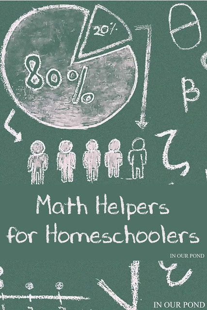 Math Helpers for Homeschoolers with Free Printables from In Our Pond