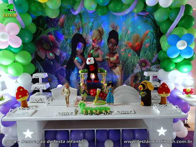 Mesa decorativa Tinker Bell (Sininho) provençal - aniversário infantil
