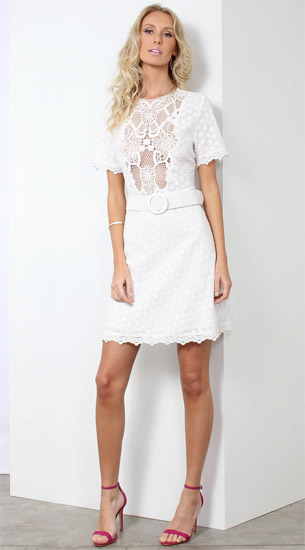 Coleção Linda de Morrer verão 2017 vestido branco de renda vestido branco de renda Linda de Morrer verão