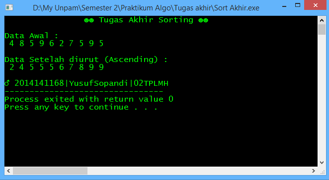 Sorting ascending