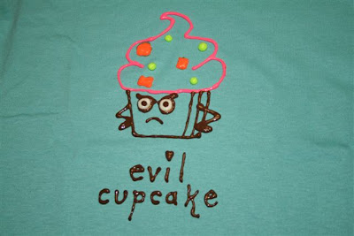 Evil cupcake T-shirt design