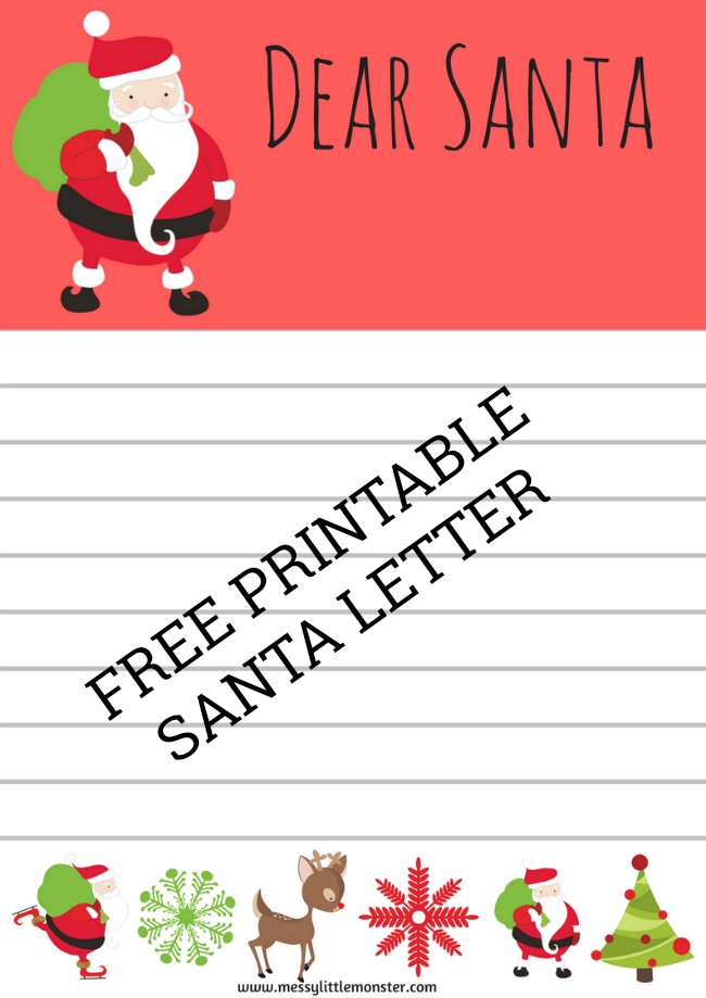 santa letter paper