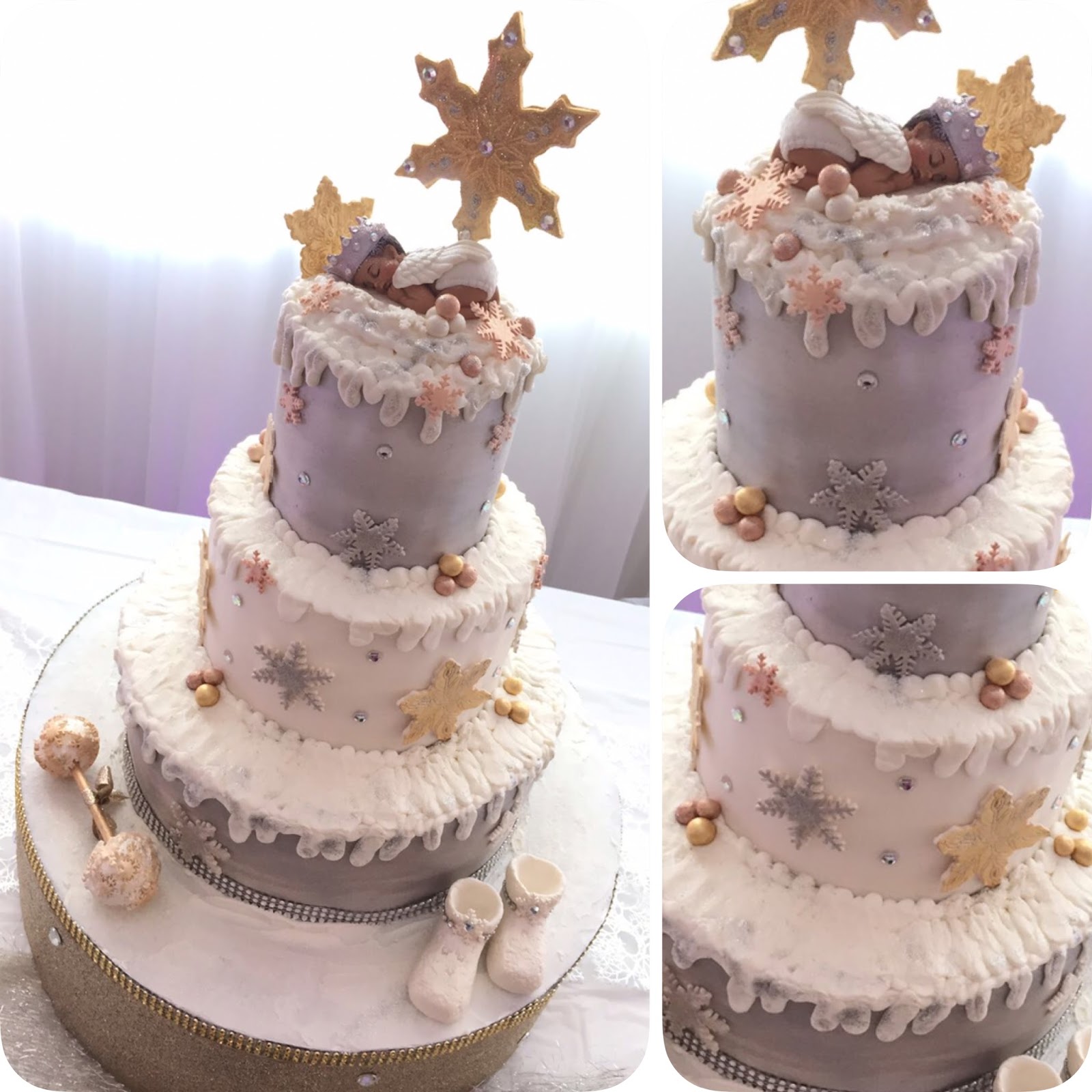 Baking with Roxana's Cakes Winter themed Baby Shower Cake