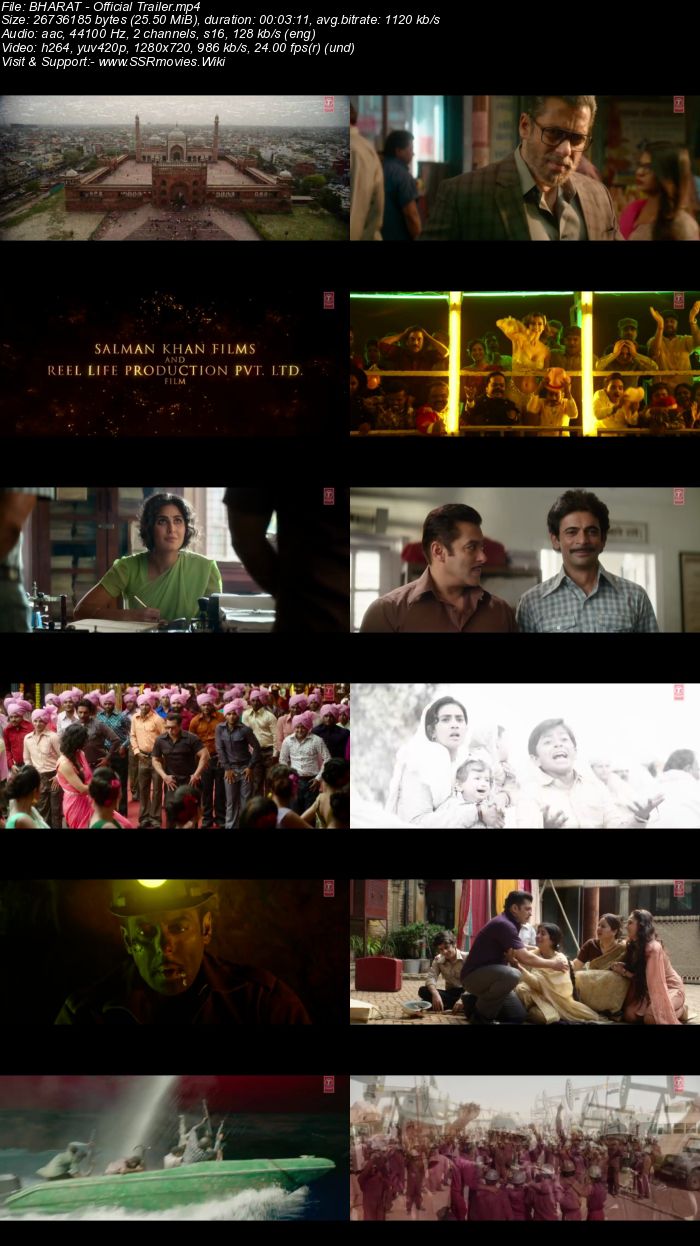 Bharat 2019 Official Trailer 720p HD Download