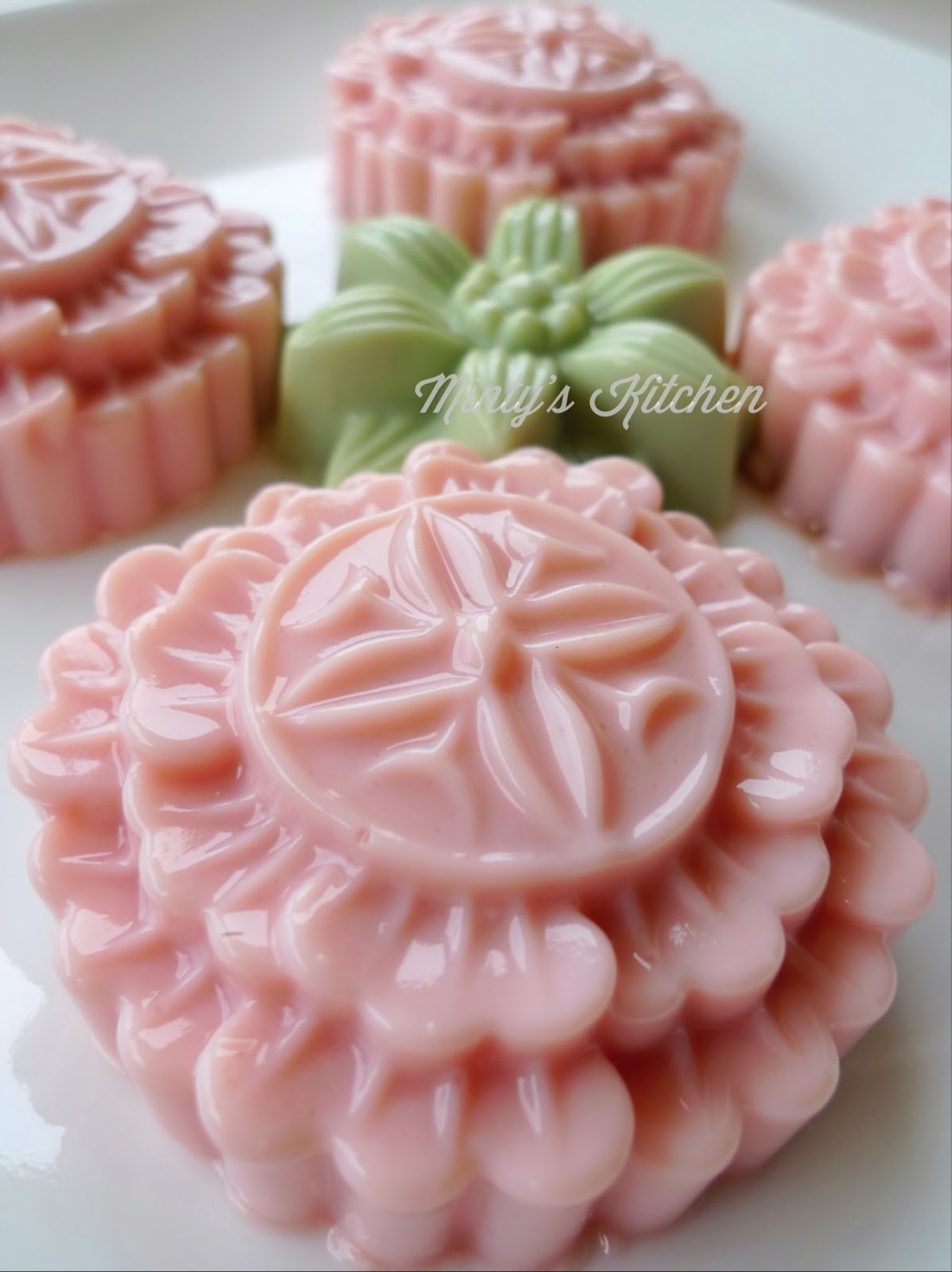 Minty's Kitchen Pink Soy Milk Jelly Mooncakes