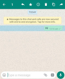 Select WhatsApp message you want to delete