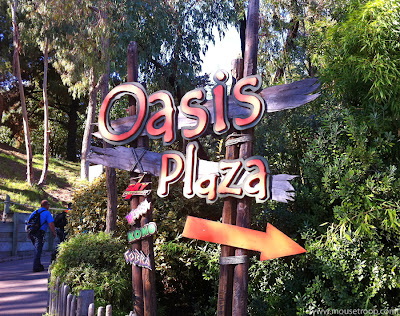 Oasis Plaza sign Six Flags Discovery Kingdom