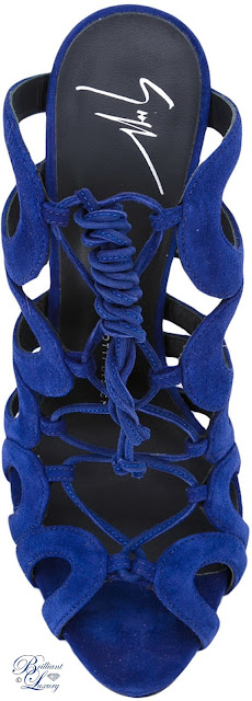 ♦Giuseppe Zanotti blue cut-out stiletto sandal #pantone #shoes #blue #brilliantluxury