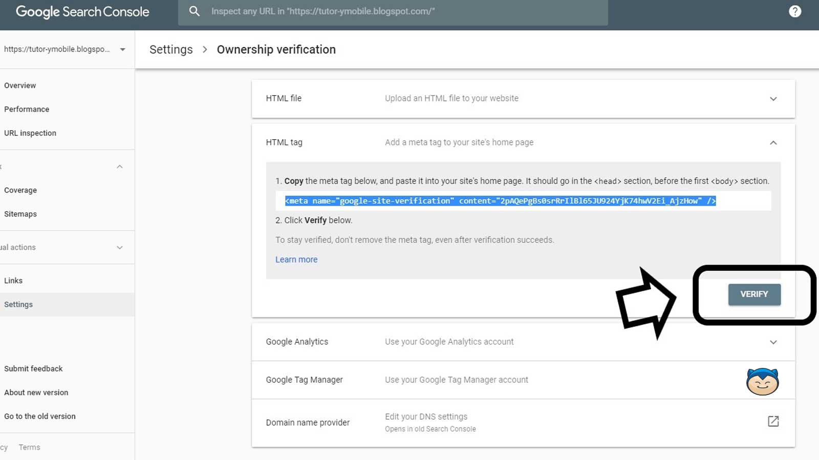 Cara Membuat Google Search Console Step 11