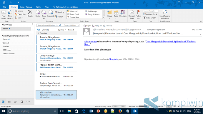 Cara Memasukkan Akun Gmail ke Outlook 2016 (dengan 2-Step Authentication) 15