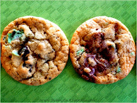 Mint Lovers' Cookies, a lightly mint flavored cookie with bold mint add-in ingredients. | Recipe developed by www.BakingInATornado,com | #recipe #cookies #mint