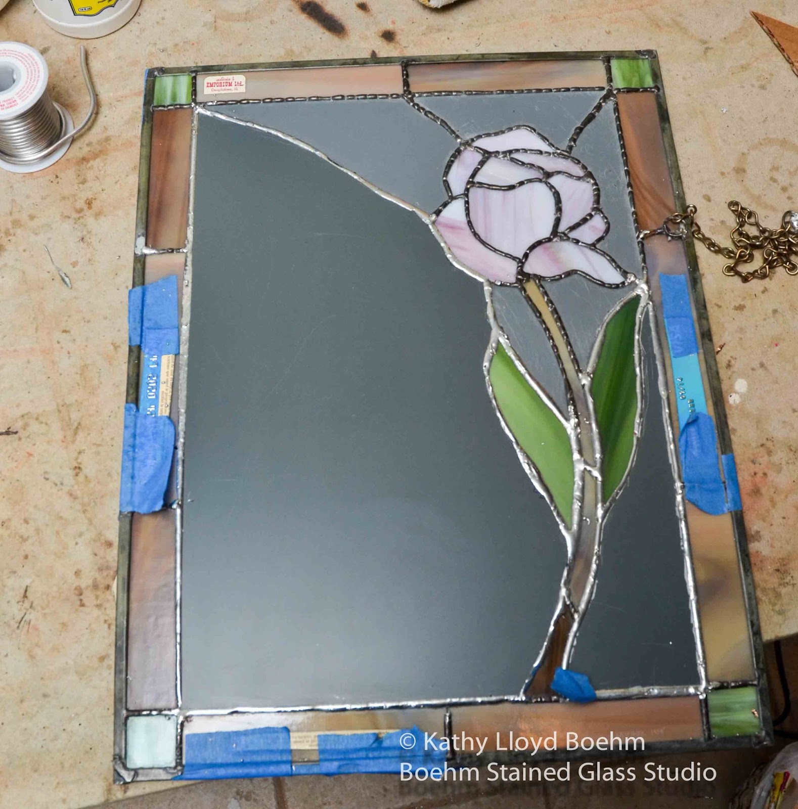 Boehm Stained Glass Blog Stained Glass Floral Mirror Repair