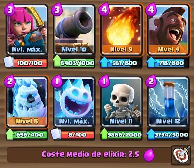 3 Mazo con el cañón Clash Royale 3 Mazo con el cañón Clash Royale